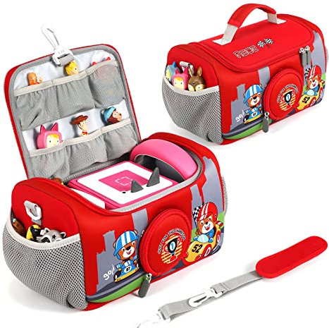 Tragetasche für Toniebox Starter Set - Aufbewahrungstasche, Tragebox und Reisetasche für Audio Player und Zubehör (Rot)