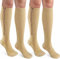 Reißverschluss Kompressionsstrümpfe 2 Paare für Frauen und Männer 15–20 mmHg für Krampfadern, Ödeme, Erholung, schwanger (as3, alpha, xx_l, regular, regular, Beige)