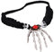 ITODA Halskette Halloween Totenkopf Kette mit Skull Anhänger Totenkopfkette Victorian Halsschmuck Gothic Punk Choker Mädchen Damen Pirate Schmuck Schädel Knochen Halsband für Karneval Fasching