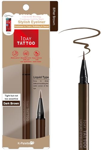 K-Palette 1DAY TATTOO Liquid Eyeliner 02 Bitter Brown 0,67 ml