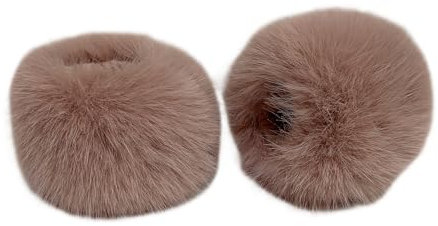 Lina & Lily Damen Winter Armstulpen Manschetten Pulswärmer Kunstfell (Staubrosa)