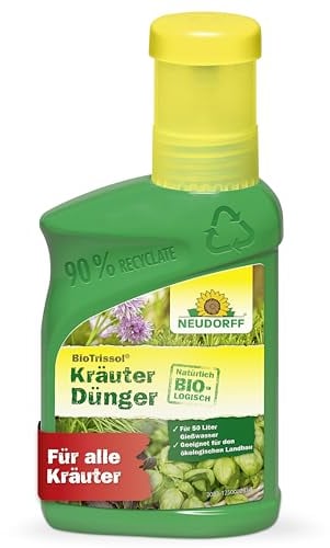 Neudorff BioTrissol Kräuterdünger - Organischer Bio-Flüssigdünger für schnelles Wachstum und schmackhafte, aromatische Kräuter, 250 ml