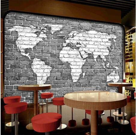 GOKSEL Photo Wallpaper Vintage Map size:W350CMxH256CM Non-Woven Art Print Fleece Wall Mural Decoration Poster Picture Design Modern