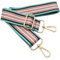 Verstellbarer Schultergurt für Taschen Rosa-Weiß-Grün, Taschengurte zum Wechseln, 80-130 cm Taschengurt Breit mit Karabiner Gold, Tragegurt Tasche für Damen Schulterriemen, Handtasche, 3.8cm, 1004