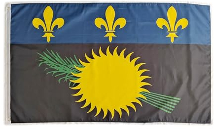 DRAPEAU DE GUADALUPE 150 x 90 cm - DRAPEAU DE GUADELOUPE - FRANCE 90 x 150 cm