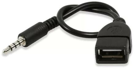 Generic USB 3.5mm to Male AUX Audio Dongle Jack Adapter converter to USB 2.0 Female Adapter Cable Cord for Car AuxPort Cable, Convert Wire Car AUX Cable A Female OTG Converter Cable Plug