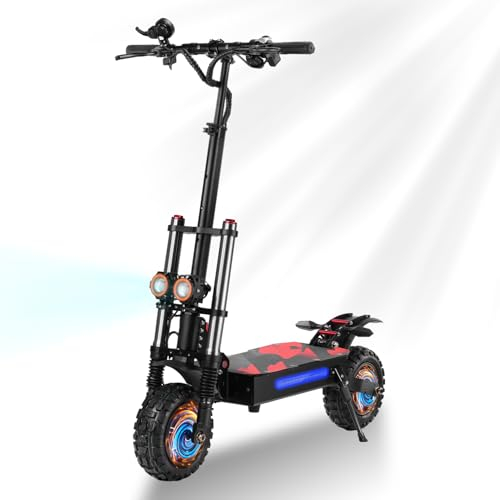 RAYI E-Scooter für Erwachsene mit Doppelmotor(85-Performance), 120 km Reichweite, 11-Zoll-Off-Road-Rädern, 60V/38Ah Akku (6000V-Serie)