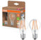 Osram LED Superstar Classic A 100 nella forma classica della lampadina, corpo in vetro trasparente, 7,2 W, 1521 lm, attacco E27, luce bianca calda con 2700 K, EEK A, diametro 60 mm, confezione da 2