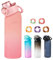 Metyniete Air Flasche | 720ML Trinkflasche BPA-frei Tritan Mit 5 Geschmack Pods Wasserflasche (pink+ 5 flavour pods)
