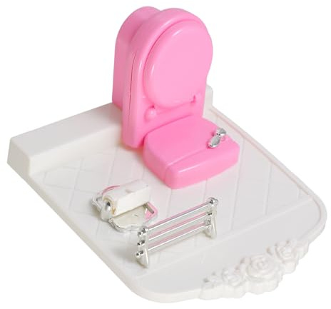 HEMOTON Puppenhaus Miniatur Toilette 1:12 Aus Stabilen Abs Material Kompakte Badezimmermöbel Deko-Accessoire Für Puppenhausmöbel Und Hausdekoration