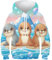 SAFGTXHTR Unisex Bambino Foca Felpe con Cappuccio 3D Stampare Kids Hoodie Manica Lunga Felpe con Cappuccioper con Tasche 6-15 Anni