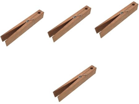 PRETYZOOM 4 Pièces Porte-Serviettes De Salle De Bain Porte-Serviettes en Pince à Linge Épingles à Linge Pinces à Linge Géantes Pince à Linge Géante dans La Salle De Bain Coffee en Bois