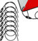 7 Piezas Tensores de Equipaje para Señal de Advertencia Italiana 50cm Correas Elásticas para Portabicicletas,Tensor de Equipaje,para Portabicicletas,Motocicletas,Camping,Viajes por