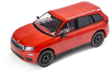 Skoda 565087558645 Bausatz Modellauto KODIAQ VRS Bausteine Spielzeug Modell, Maßstab 1:35, rot