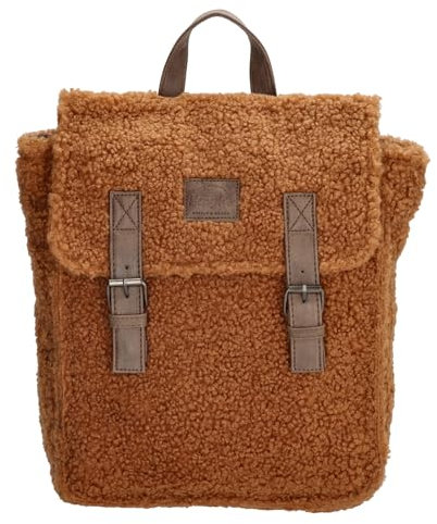 Beagles Navarra Rucksack aus Teddy-Stoff mit Reißverschluss-Hauptfach, Einsteckfächern & verstellbaren Schultergurten | Ideal für Alltag & Arbeit