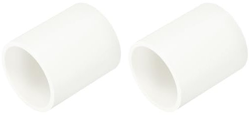 sourcing map Lot de 2 adaptateurs de raccord de tuyau en PVC de 40 mm, connecteurs coulissants pour étagère en PVC, structure de support de jardin, étagère de rangement, blanc