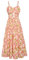 Robe d'été Fleurie Femme Plage Robe d'été sans Manches Swing Robe de Plage Vacances Robe de Cocktail Rose Clair-Jaune Fleur L-3