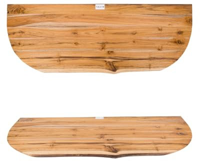 wohnfreuden Plateau de lavabo Olando en teck lasuré à partir de 140 cm