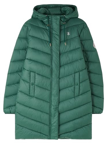 LightHouse Womens Laurel Warm Coat - Ladies Outdoor Long Padded Puffa Jacket with Hood - Kale - 16