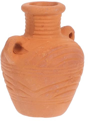 NOLITOY Mini Vaso in Terracotta Vintage per Piante Succulente Piccolo Vaso per Interni Compatto e Traspirante per Scrivanie e Scaffali Design Artistico