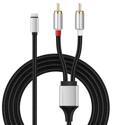Berfea Cavo RCA 2 volte stereo audio AUX RCA cavo Y splitter adattatore 2 m per iPhone 14 13 12 11 Pro Max XS X 8 7 6 Plus 5 SE per TV, altoparlante DJ, amplificatore, HiFi e home cinema