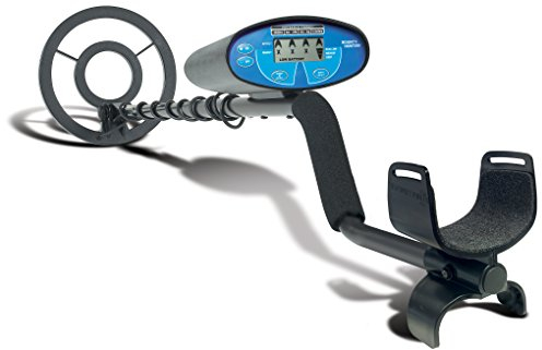 Bounty QSI-PL Hunter Quick Silver Metalldetektor Suchgerät mit LCD-Display, 4-Segment-Zielobjekt-Identifizierung, 3-Ton-Audiosignal, automatischem Bodenausgleich und wasserdichter Suchspule