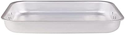 Pentole Agnelli Linea Alluminio Professionale Rostiera Rettangolare, Argento, 35 x 26 cm
