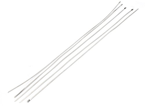sourcing map 700 mm lang 4.6 mm Breit Edelstahl besprüht Kabelbinder 5 x de