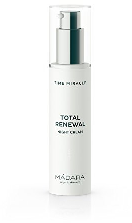 MÁDARA Organic Skincare | Time Miracle Total Renewal Night Cream - 50ml, Mit multimolekularer Hyaluronsäure und ausgleichendem Physio-Zinc, Basierend auf nordischem Birkenwasser, Vegan