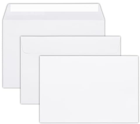 Envelopes Self Seal 6x9 White - Designed for Photography, Oversized, Weddings, School & Office Bulk Pack - 28 lb Open 6 x 9-250 / Box