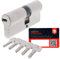 ABUS Schließzylinder TEC440 by ToniTec Zylinderschloss als Doppelzylinder Größe 30/60 mm mit 6 Schlüssel inkl. ToniTec CodeCard und Befestigungsschraube