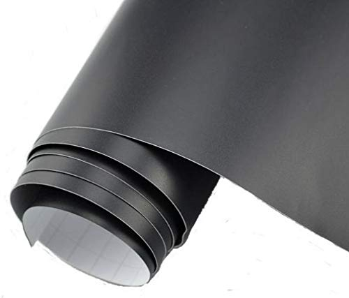 Neoxxim 26.64€/m2 Premium - Auto Folie - MATT - SCHWARZ - SCHWARZ MATT 30 x 150 cm - blasenfrei mit Luftkanälen ca 0,15mm dick für Auto Folierung folieren bekleben
