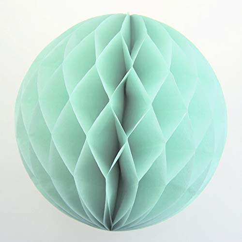10 Wabenbälle 15cm Set ( aqua / hell türkis 314 ) // Waben Ball Hänge Deko Ballons Laternen Wabenball Dekoration Bälle Pompons Papier Party Hochzeit