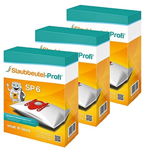 30 Staubsaugerbeutel SP6 von Staubbeutel-Profi® kompatibel zu Swirl S67, Swirl S62, Swirl S68, Swirl S73, Org. Type G