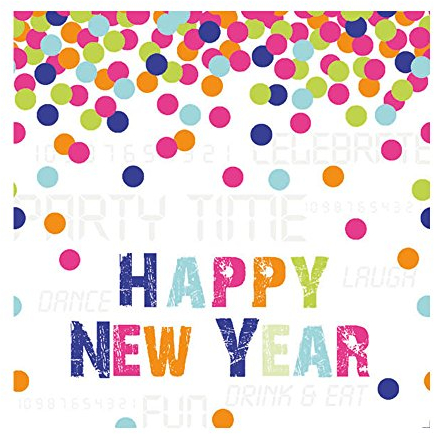 Unser schönster Tag 20 Servietten Happy New Year Sylvester SV0058