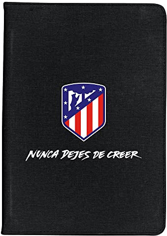 Personalaizer Funda para Tablet 10 | Atlético de Madrid Nunca Dejes de Creer | Tablet Negra