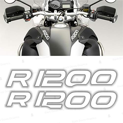 BLACK DOVES GRAPHICS 2X R1200 for BMW Motorrad R 1200 GS ADESIVI PEGATINA Stickers AUTOCOLLANT Aufkleber VINIL Motorcycle r1200gs (White)