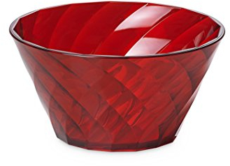 Omada Design Ciotola da 0,5lt, in plastica, ideale per aperitivi o gelato, lavabile in lavastoviglie, Made in Italy, Linea Diamond, Rosso