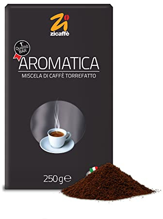Zicaffè - Caffè Macinato Per Espresso e Moka Aromatica - 6x250gr | Caffe Macinato | Caffè Per Moka Miscela Prevalente Arabica Unite Alle Migliori Qualità Robusta | Made In Italy