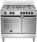 Bertazzoni La Germania Americana AMN9P5EXV cucina Piano cottura Acciaio inossidabile Gas A - Forni e Piano cottura (Piano cottura, Acciaio inossidabile, Manopola, Nero, Frontale, Inferiore destro)