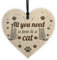 RED OCEAN All You Need Is Love And A Cat Gift Cat Sign Hanging Heart Decoration Cat Lover Gift