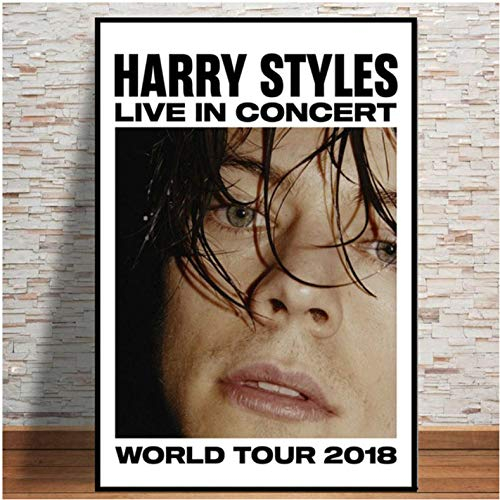 Harry Styles 2018 Tour Music Star Heißes Poster Und Drucke Wandkunst Moderne Leinwand Malerei Wandbilder Für Wohnzimmer Wohnkultur 50 × 70 cm Ohne Rahmen