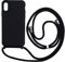 Ququcheng Kompatibel mit Samsung Galaxy S20 Hülle,Handykette Hülle Silikon Seil Necklace Handyhülle mit Kordel Tasche TPU Bumper Schutzhülle für Samsung Galaxy S20-Schwarz