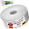 Cavo di alimentazione per ambienti umidi da 5, 10, 15, 20, 25, 30, 35, 40, 50, 60, 70, 75, 80, 90 o 100 m, NYM-J 5 x 1,5 mm², cavo rivestito, cavo elettrico ad anello per installazione fissa (20 m)