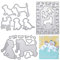 GORGECRAFT 3 Stück Metallrahmen Schneidwerkzeuge Hundeknochen Hundepfotenabdruck Kohlenstoffstahl-Prägeschablonenform für DIY-Kartenherstellung Scrapbooking Paper Craft Photo Album