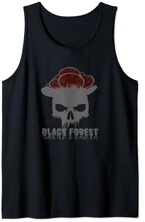 Schwarzwälder Bollenhut Totenkopf statt Kuckucksuhr Tank Top
