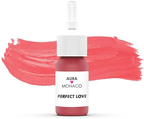 AURA Monaco Permanent Make Up Farbe PMU Farbe Microblading Farbe Powder Brows Pigment REACH-konform dermatologisch getestet made in DE Bubble Gum Lippen Farbe Tattoo Farbe (Perfect Love)