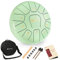 Vangoa Stahlzungentrommel Steel, Tongue Drum, 8 Zoll 11 Tone C-Dur Zungentrommel Schlagzeug Instrument für Meditation Yoga mit Schlegel Hinweis Aufkleber Finger Picks Mallet