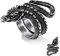 Bestyle Ringe Frauen Herren Drachenring aus Edelstahl Vintage Dragons Fingerring Hip Hop Schmuck Geschenk Silber 59.37(18.9)