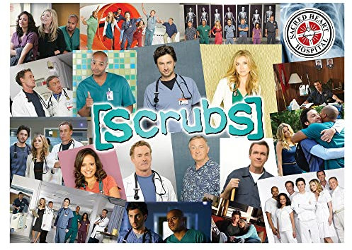 Toynk Scrubs Cast Collage 1000 Teile Puzzle für Erwachsene | Gehirn-Teaser, pädagogisches Entwicklungsspielzeug & Spiele, Bausatzaktivitäten zur Förderung des kreativen Spielens | 71,1 x 50,8 cm